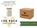 Duraxton Polyester Blend - White 1/2'' - 160 Pack (480 Covers)
