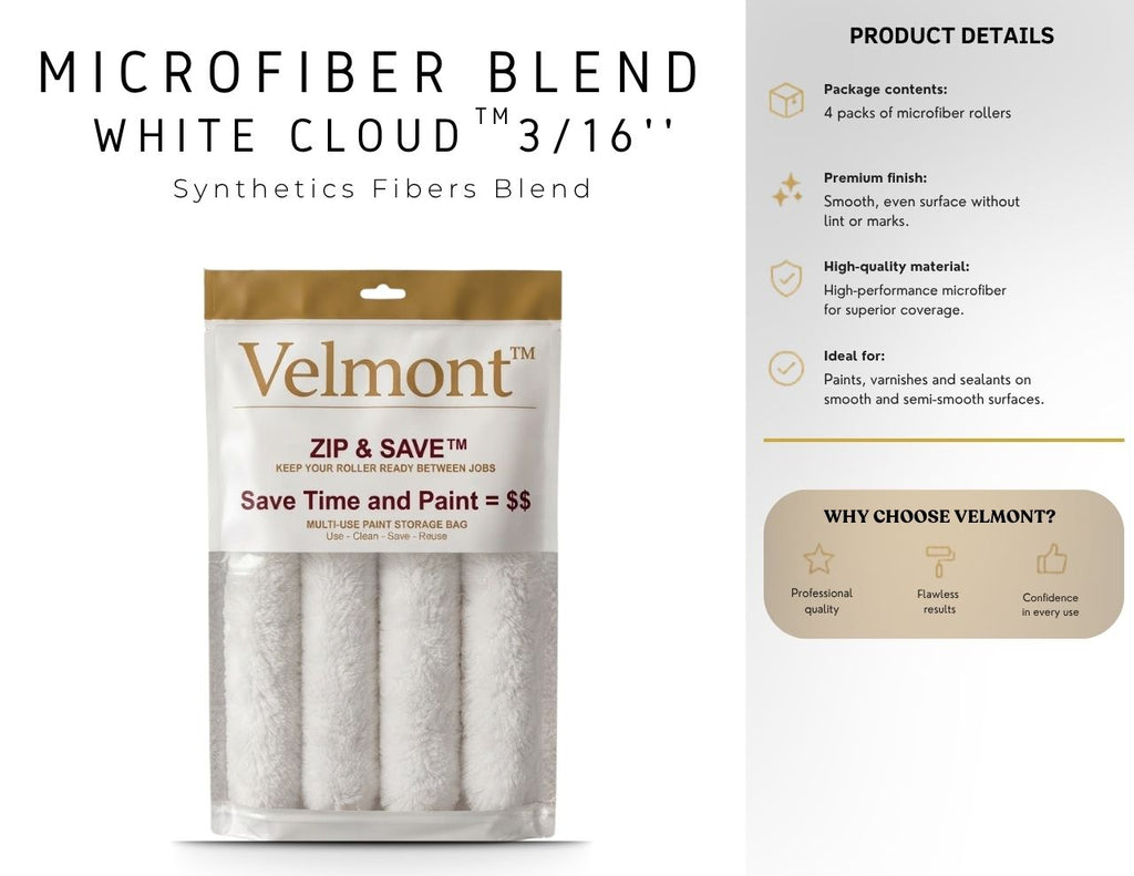 Microfiber Blend - White Cloud 3/16"