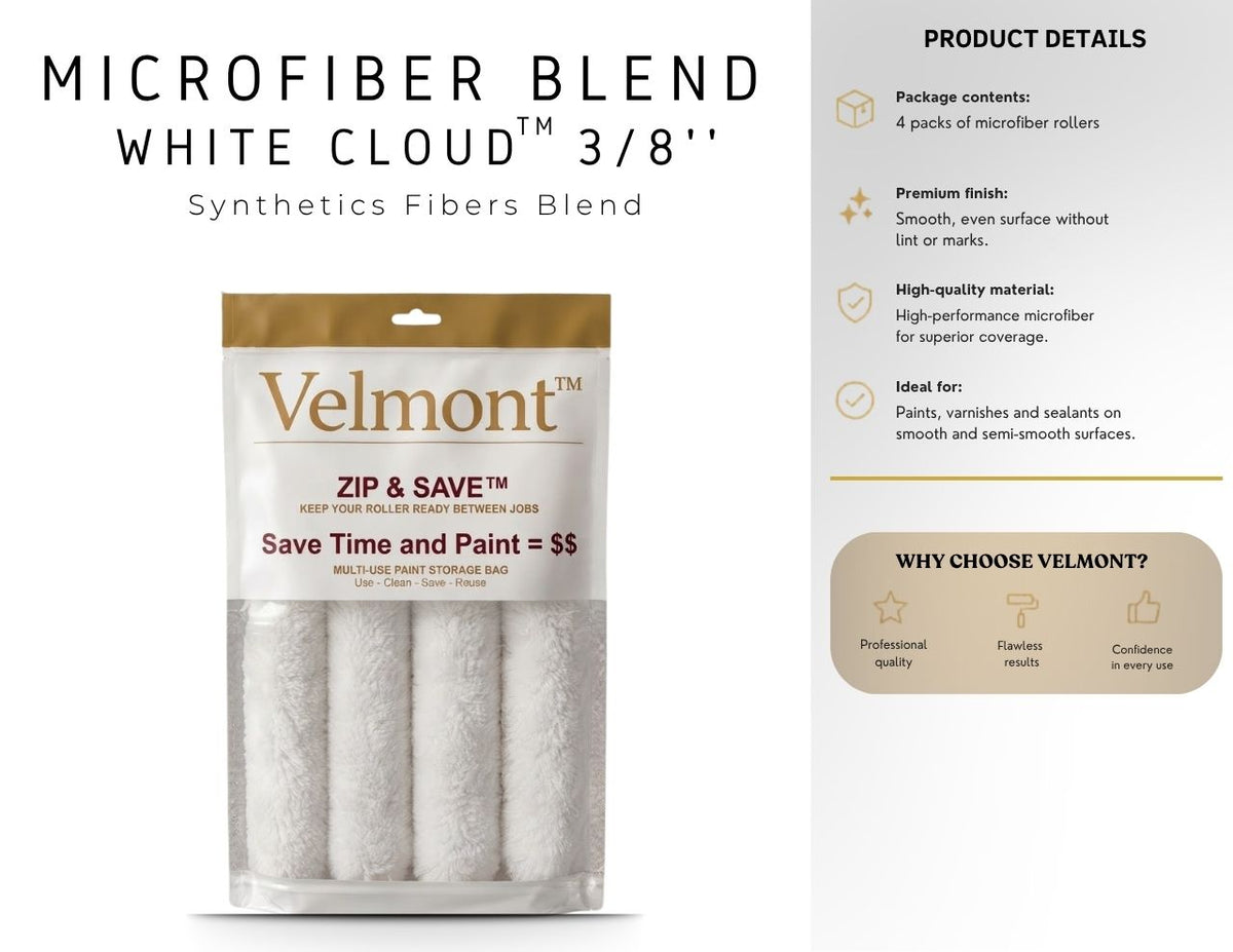 Microfiber Blend - White Cloud 3/8''