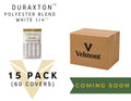 Duraxton Polyester Blend - White 1/4'' - 15 Pack (60 Covers)