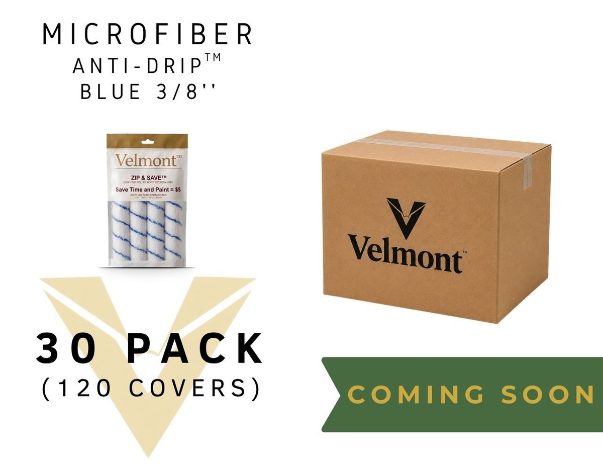 Microfiber - Anti-Drip Blue 3/8'' - 30 Pack (120 Covers)