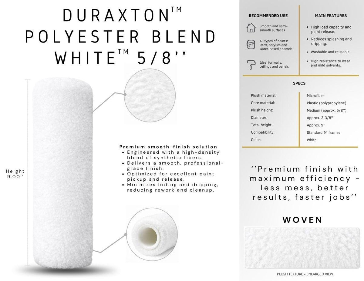 Duraxton Polyester Blend - White 5/8"