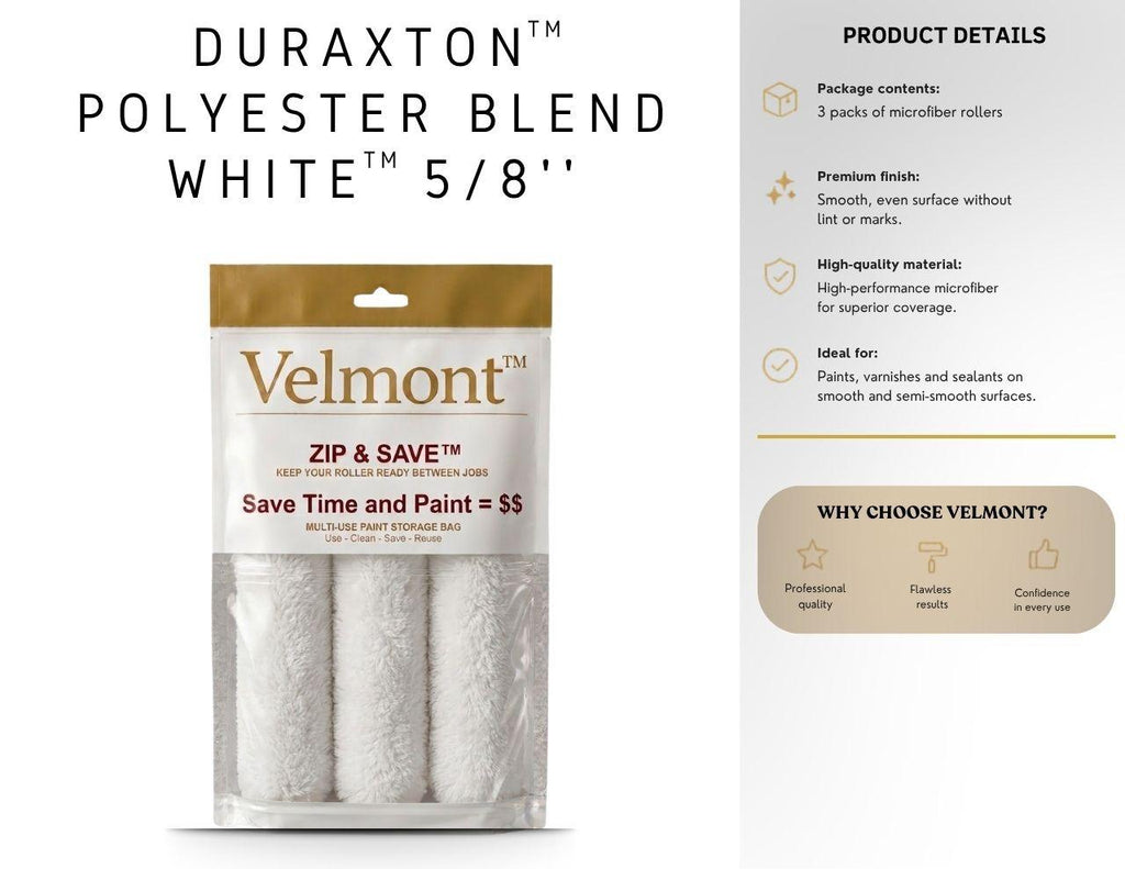 Duraxton Polyester Blend - White 5/8'' (Count of 3)