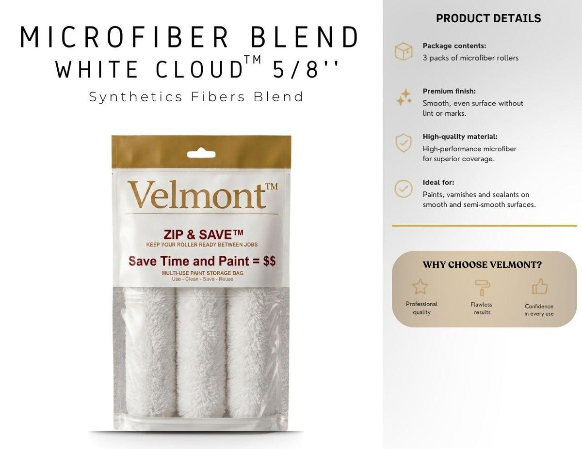 Microfiber Blend - White Cloud 5/8''